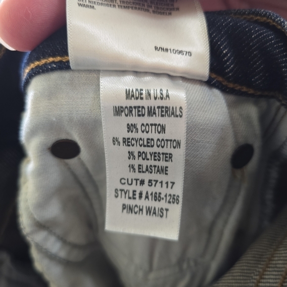 Agolde Pinch Waist High Rise Jeans In Dark Wash Non-distressed 27 Slim Ankle - Picture 7 of 7